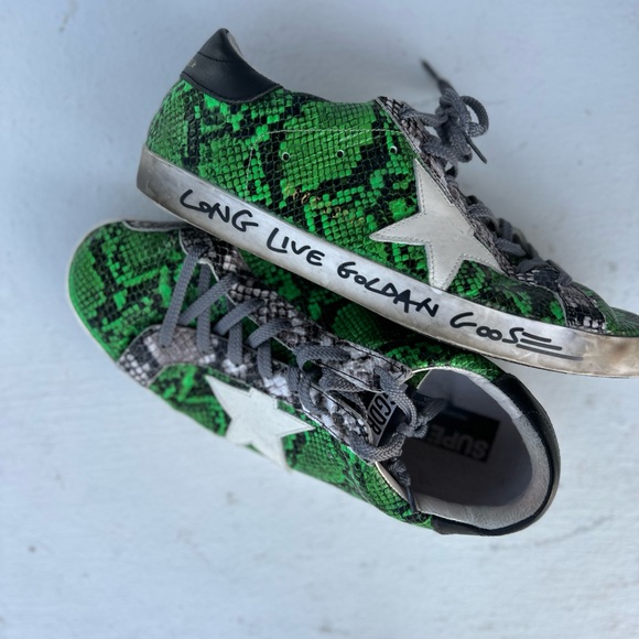 Golden Goose - SuperStar sneakers in two-tone snake-print leather - Picture 2 of 2